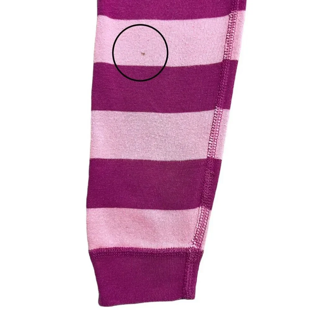Hanna Andersson Sz 100 (4) Striped Cat Long John Pajamas